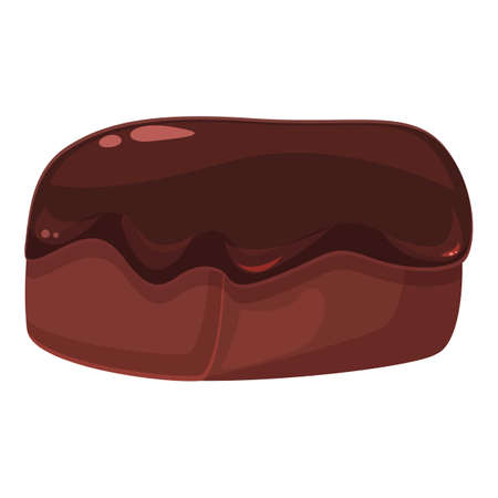Dark cocoa dessert icon cartoon vector. Chocolate candy. Easter pieceのイラスト素材