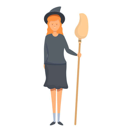 Cute witch costume icon cartoon vector. Kid character. Funny partyのイラスト素材