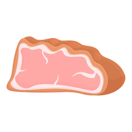 Meat cooking icon cartoon vector. Beef food. Raw hamのイラスト素材