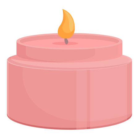 Romance candle icon cartoon vector. Aroma footcare. Wax lampのイラスト素材