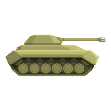 Steel tank icon cartoon vector. Military army. War gunのイラスト素材