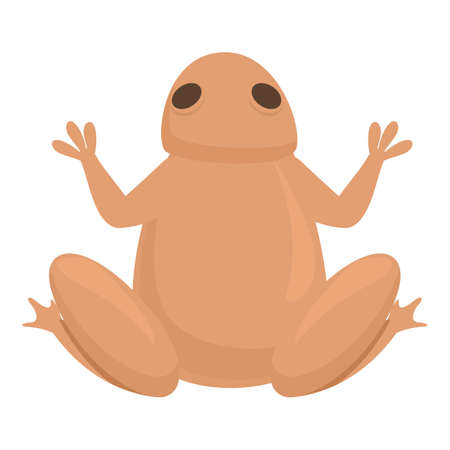 Top view frog icon cartoon vector. Water animal. Funny characterのイラスト素材