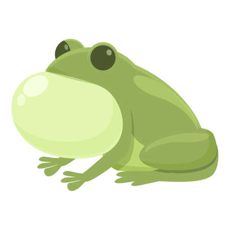 Big frog icon cartoon vector. Jump animal. Life treeのイラスト素材