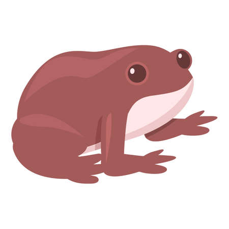 Red frog icon cartoon vector. Cute toad. Animal jumpのイラスト素材