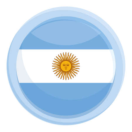 Argentina flag icon cartoon vector. America travel. Buenos airesのイラスト素材