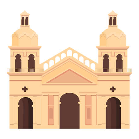 Catholic church icon cartoon vector. Argentina travel. National mapのイラスト素材