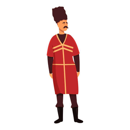Armenia man icon cartoon vector. Travel country. Yerevan nationのイラスト素材