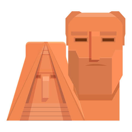Armenia sculpture icon cartoon vector. Sevan map. Nation medievalのイラスト素材