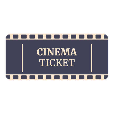 Place cinema ticket icon cartoon vector. Movie coupon. Film eventのイラスト素材