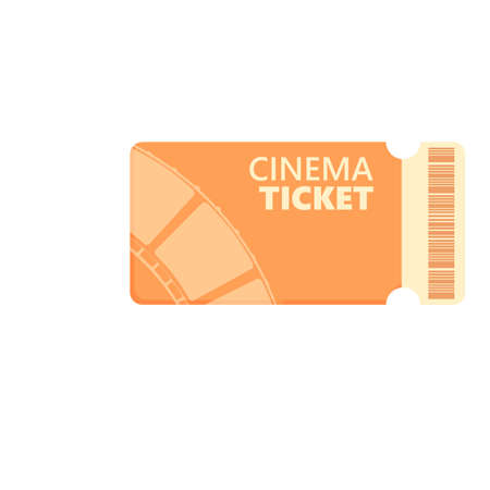 Seat cinema ticket icon cartoon vector. Place pass. Entry showのイラスト素材