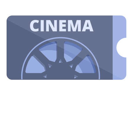 One cinema ticket icon cartoon vector. Movie film. Entry showのイラスト素材