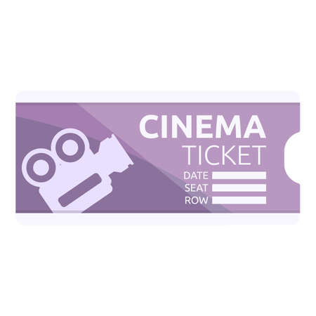 Cinema ticket admit icon cartoon vector. Movie event. Seat homeのイラスト素材
