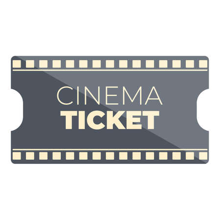Label cinema ticket icon cartoon vector. Movie enter. Old passのイラスト素材