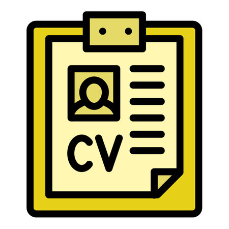 Cv board icon outline vector. Recruit job. Hr employeeのイラスト素材