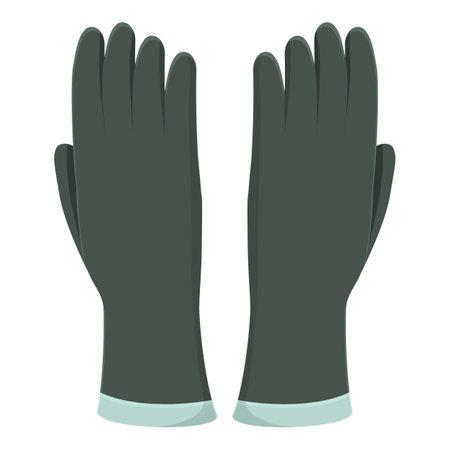 Rubber gloves icon cartoon vector. Safety design. Pair boxのイラスト素材