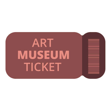 Art museum ticket icon cartoon vector. Pass concert. Admit ticketのイラスト素材