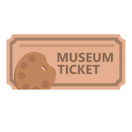 Art museum entry icon cartoon vector. Past movie. Raffle oneのイラスト素材