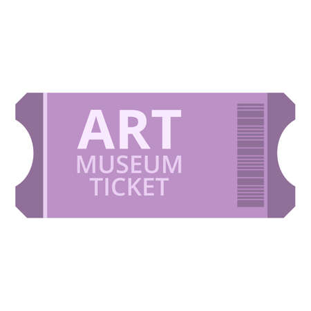 Art museum entry icon cartoon vector. Pass ticket. Stub festivalのイラスト素材
