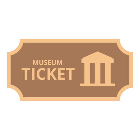 City museum ticket icon cartoon vector. Pass movie. Entry cinemaのイラスト素材