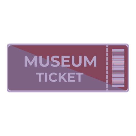 Pass museum ticket icon cartoon vector. Admit coupon. Festival paperのイラスト素材
