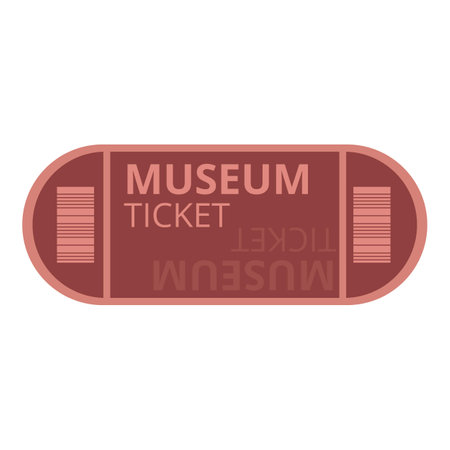 Movie museum ticket icon cartoon vector. Pass entry. Admit ticketのイラスト素材