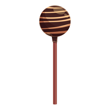 Chocolate candy icon cartoon vector. Cake pop. Sugar stickのイラスト素材