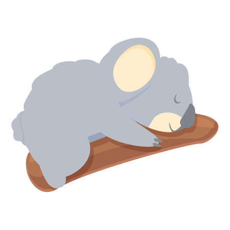 Sleeping koala icon cartoon vector. Bear animal. Tree babyのイラスト素材