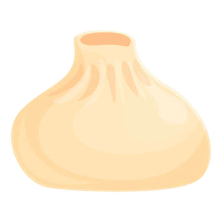 Asian basket baozi icon cartoon vector. Chinese steam. Salapao plateのイラスト素材