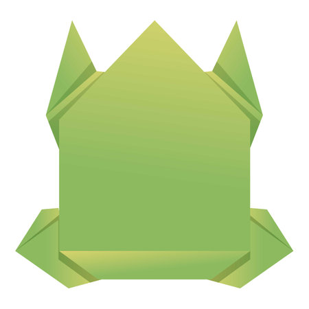 Origami frog icon cartoon vector. Paper animal. Art paperのイラスト素材