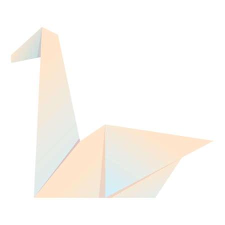 Lake swan paper icon cartoon vector. Bird animal. Cute natureのイラスト素材