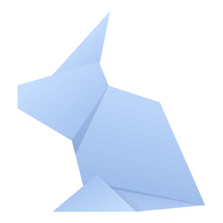 Paper rabbit icon cartoon vector. Animal art. Cute folded objectのイラスト素材