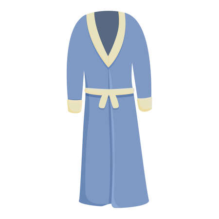 Blue robe icon cartoon vector. Fabric cloth. Bathroom hangingのイラスト素材