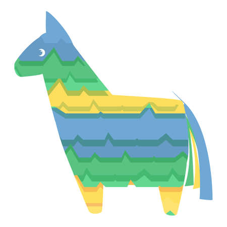 Happy donkey icon cartoon vector. Mexico pinata. Carnival funny