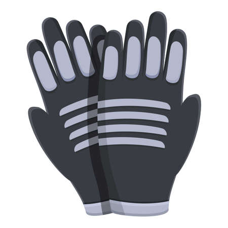 Textile biker gloves icon cartoon vector. Rider gear. Art guyのイラスト素材