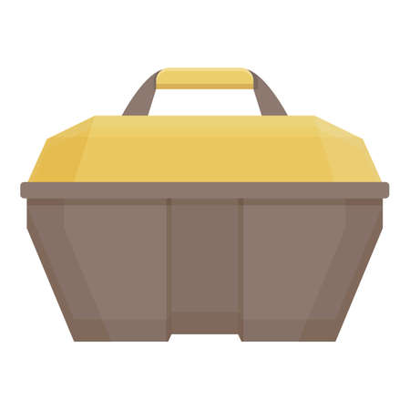 Metal box icon cartoon vector. Construction tool. Kit repairのイラスト素材