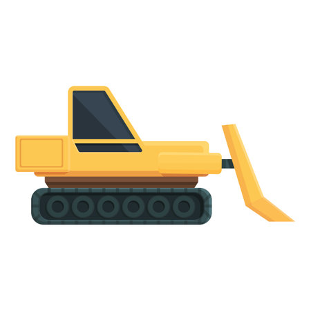 Excavator icon cartoon vector. Gold mine. Rock minerのイラスト素材