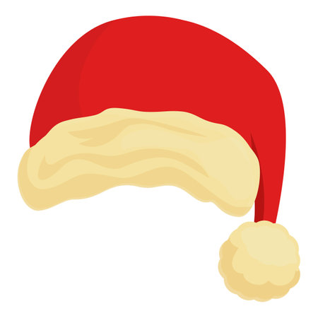 Claus hat icon cartoon vector. Santa holiday. Beard stickerのイラスト素材
