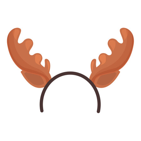 Sticker deer mask icon cartoon vector. Santa holiday. Claus partyのイラスト素材