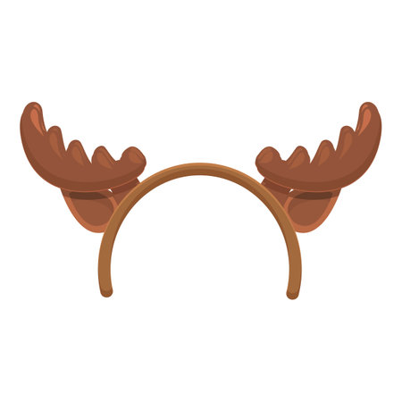 Mask deer icon cartoon vector. Santa face. Costume partyのイラスト素材