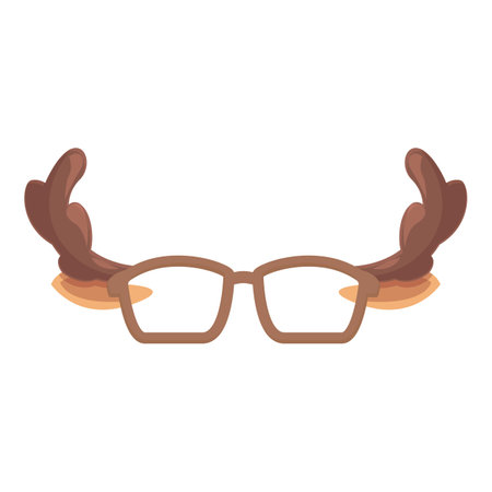 Glasses deer icon cartoon vector. Santa holiday. Mask faceのイラスト素材