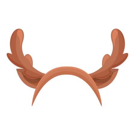 Deer head mask icon cartoon vector. Santa holiday. Xmas hatのイラスト素材