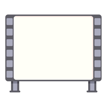 Cinema movie icon cartoon vector. Car screen drive. Auto air openのイラスト素材