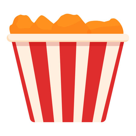 Fast food box icon cartoon vector. Chicken nugget. Hot lunchのイラスト素材