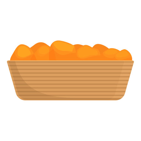 Fried nugget box icon cartoon vector. Fast food. Restaurant meatのイラスト素材