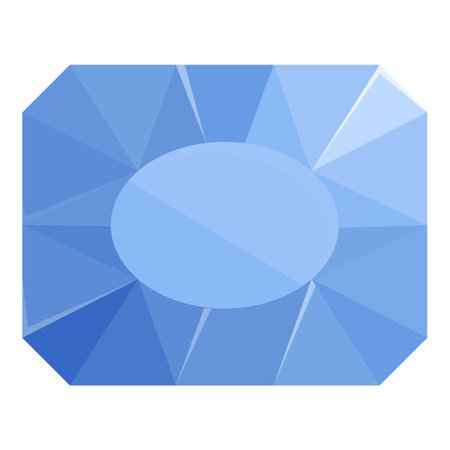 Gem shape icon cartoon vector. Crystal stone. Luxury stoneのイラスト素材