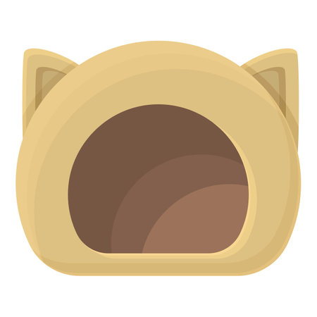 Kennel cat house icon cartoon vector. Pet shop. Tower treeのイラスト素材