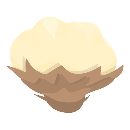 Bloom cotton icon cartoon vector. Organic plant. Fabric textileのイラスト素材