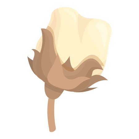 Sky art icon cartoon vector. Soft plant. Bio woolのイラスト素材