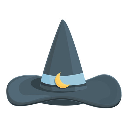 Moon magic hat icon cartoon vector. Wand circus. Top showのイラスト素材
