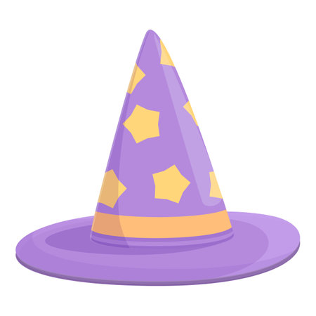 Star magic hat icon cartoon vector. Circus wand. Top rabbitのイラスト素材
